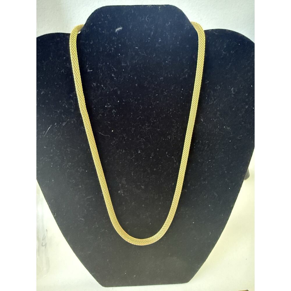 Vintage Gold Tone Necklace Snake Chain 17 In Womens Classic Everyday Jewelry